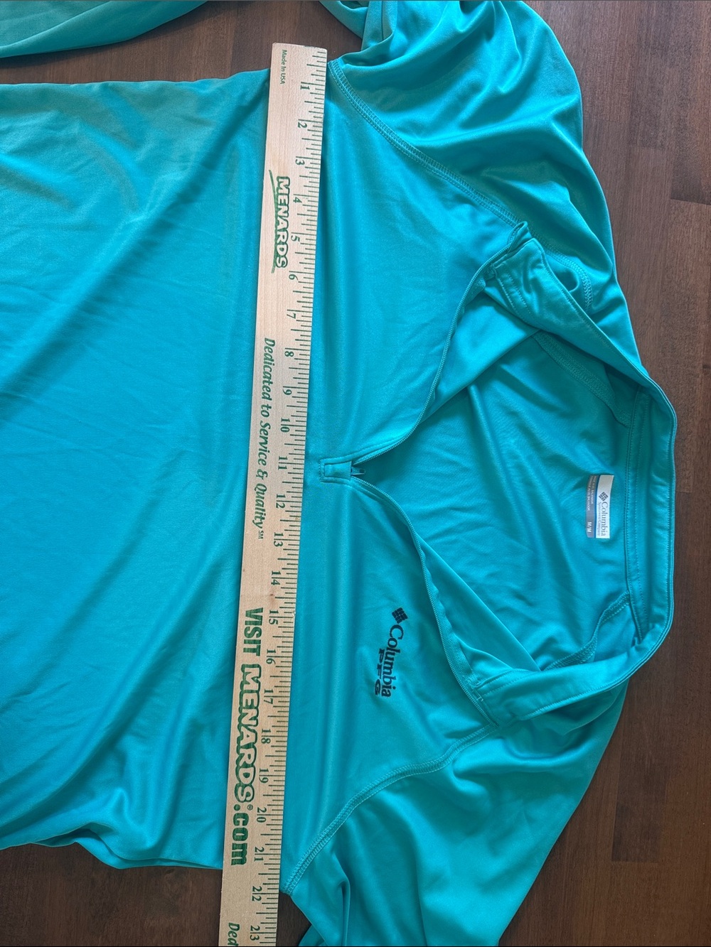 Columbia PFG Teal Quarter-Zip Long Sleeve Pullover - Picture 5 of 5